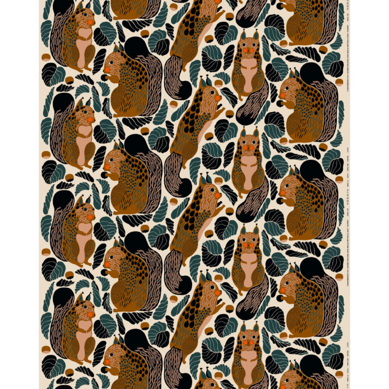 Marimekko Kurre stof met eekhoorns | per 50 cm