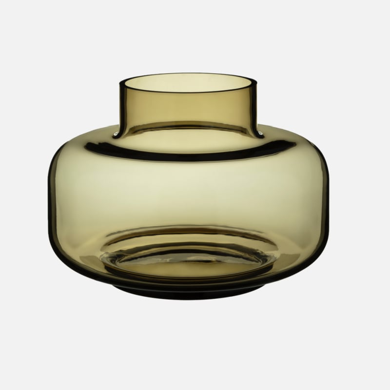 Marimekko Urna Vase hellbraunes Glas