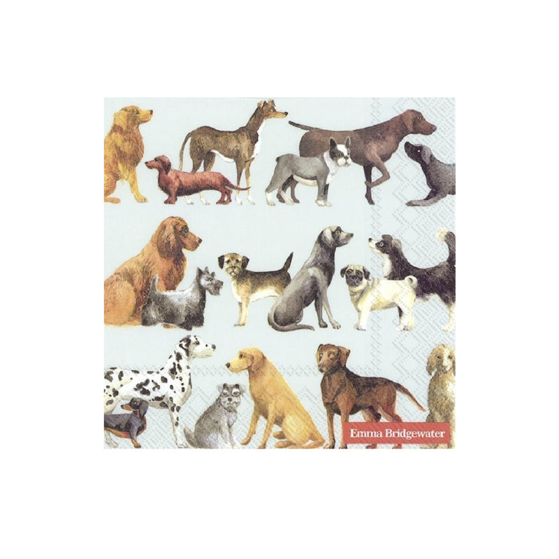 Ihr Emma Bridgewater pakje met 20 papieren lunchservetten met honden 33 x 33 cm