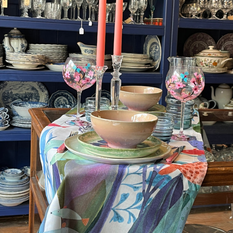 Tafelloper Poseidon met veelkleurige vissen (katoen)