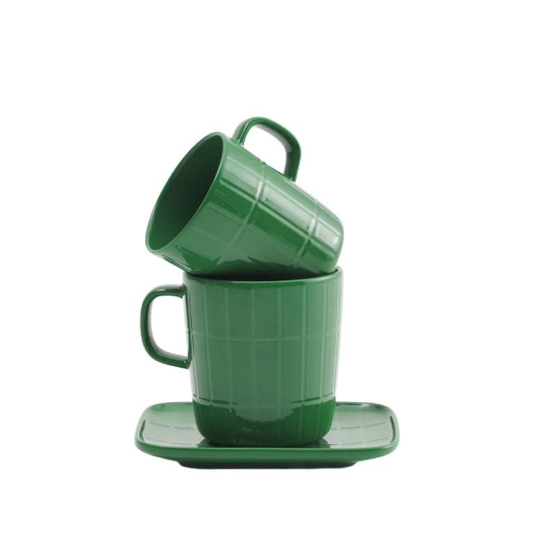 Marimekko Oiva Tiiliskivi green mug 2.5 dl