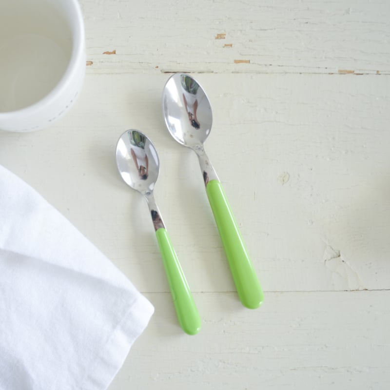 Brio colored cutlery breakfast spoon Lime | 18 cm