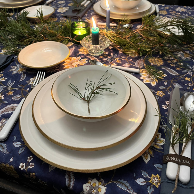 Nosse Ceramics EDGE Ivory Gold Frühstücksteller Ø23 cm