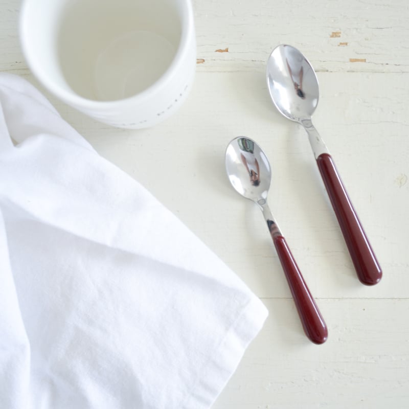 Brio bordeaux, ontbijtlepel | 18 cm