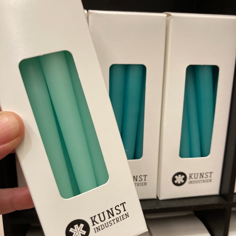 Kunstindustrien mintgroene kerstboomkaarsjes, doosje 12 stuks | 12 cm x Ø 1,3 cm