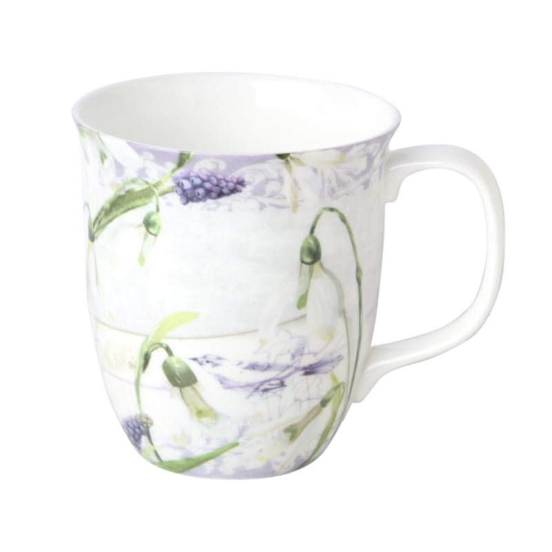 Your porcelain mug with snowdrops and blue grape hyacinths | 375 ml
