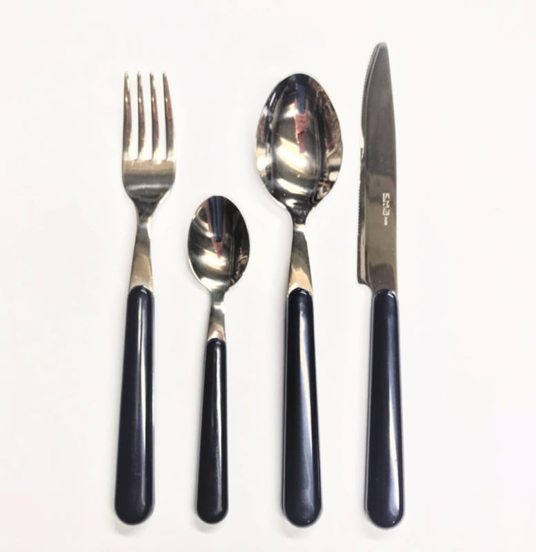 Brio donkerblauw, 24-delige bestekset (kleurcode 2)