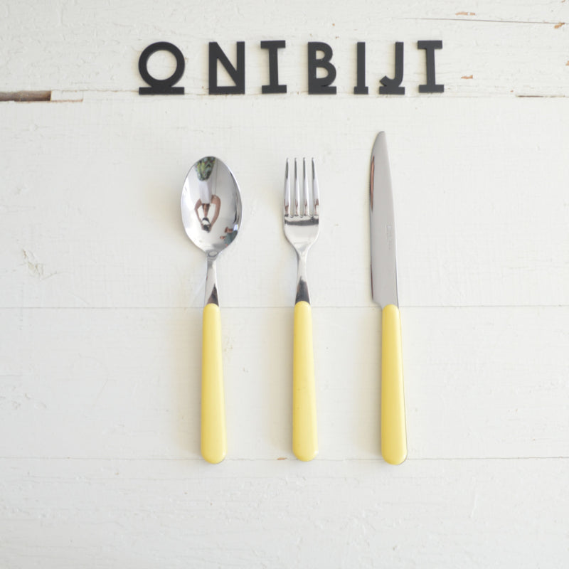 Brio lichtgeel, ontbijtvork | 18 cm