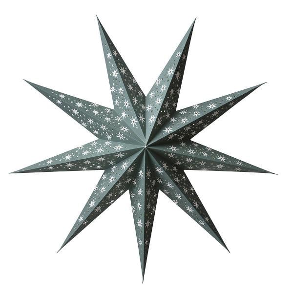 Bungalow KERST grijze papieren ster Cassiopeia Ivy - 90 cm doorsnede
