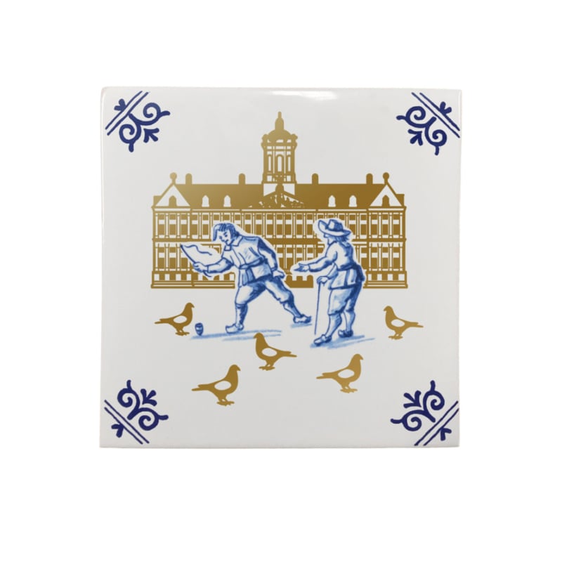 Royal Delft Goldie Tile Delft to Amsterdam