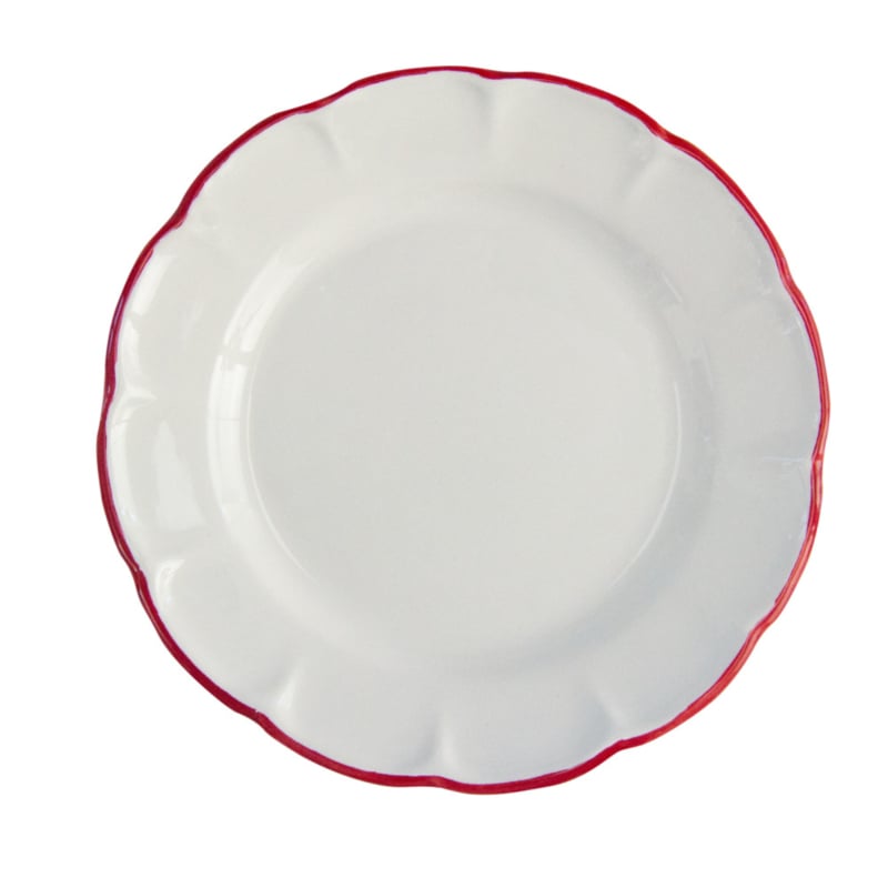 Arcucci Dolce Vita Fil onderbord of groot dinerbord Ø 29 cm met rode rand