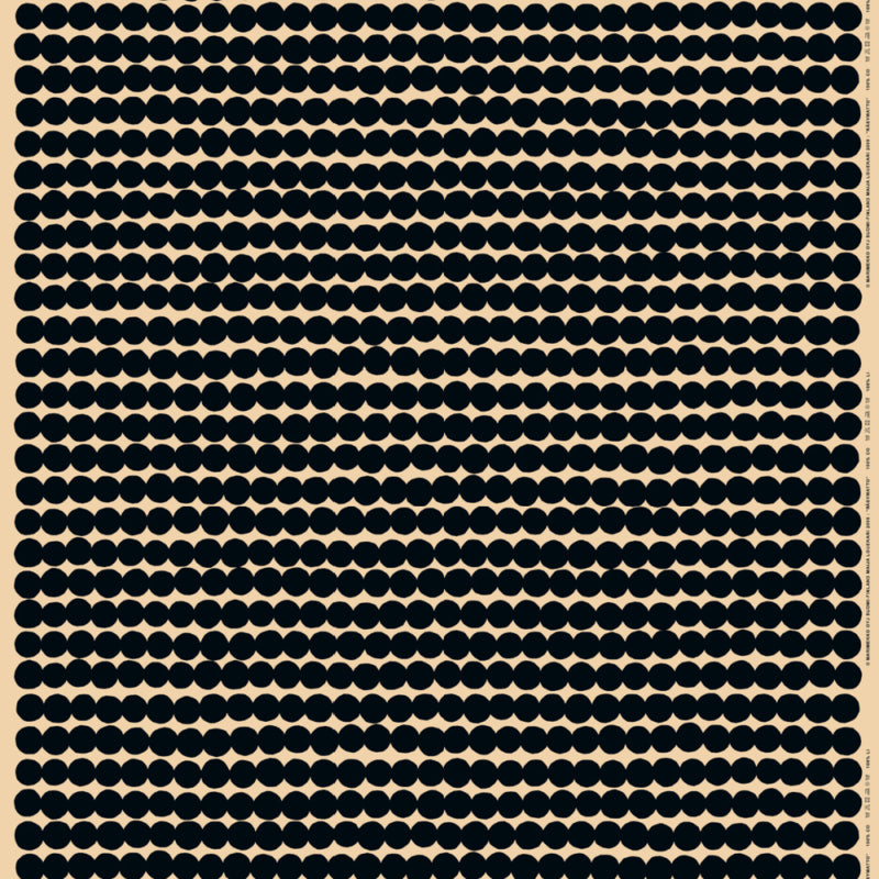 Marimekko Räsymatto cotton-linen mix from the roll per 50 cm (with black dots)