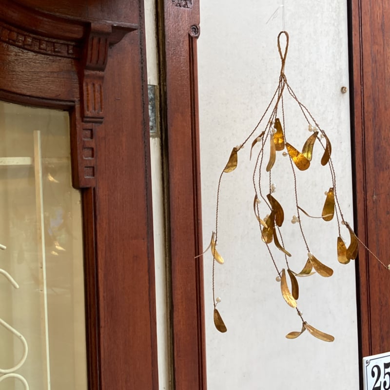 Bungalow KERST gouden mistletoe 40 cm