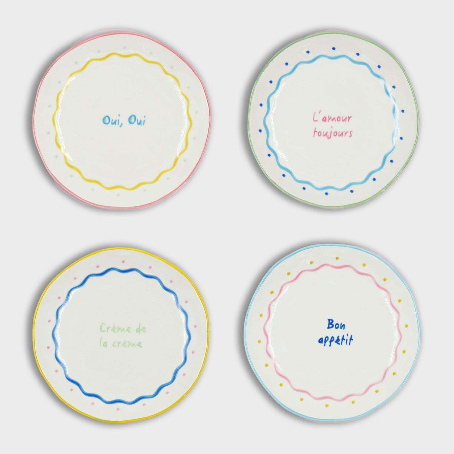 And Nook set van 4 ontbijtbordjes / saladebordjes French Sway