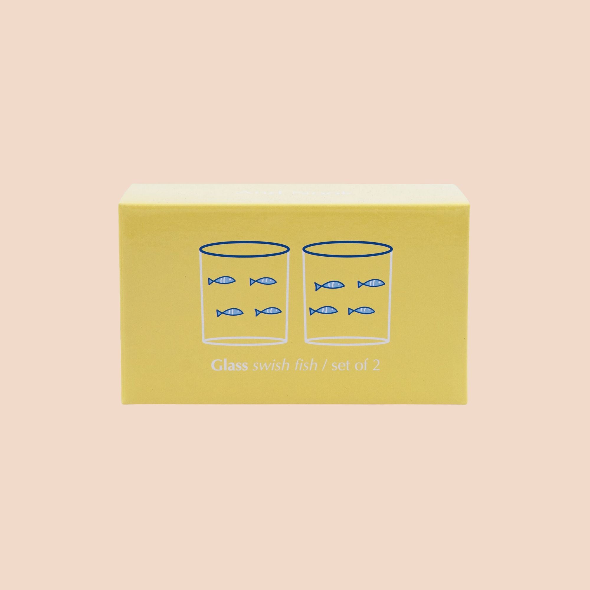 And Nook set van 2 glaasjes met blauwe visjes