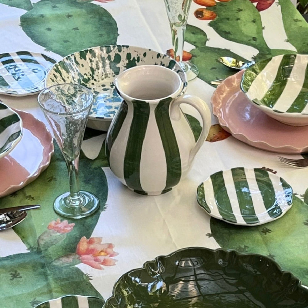 Arcucci Dolce Vita Nastro striped jug with red or green stripes