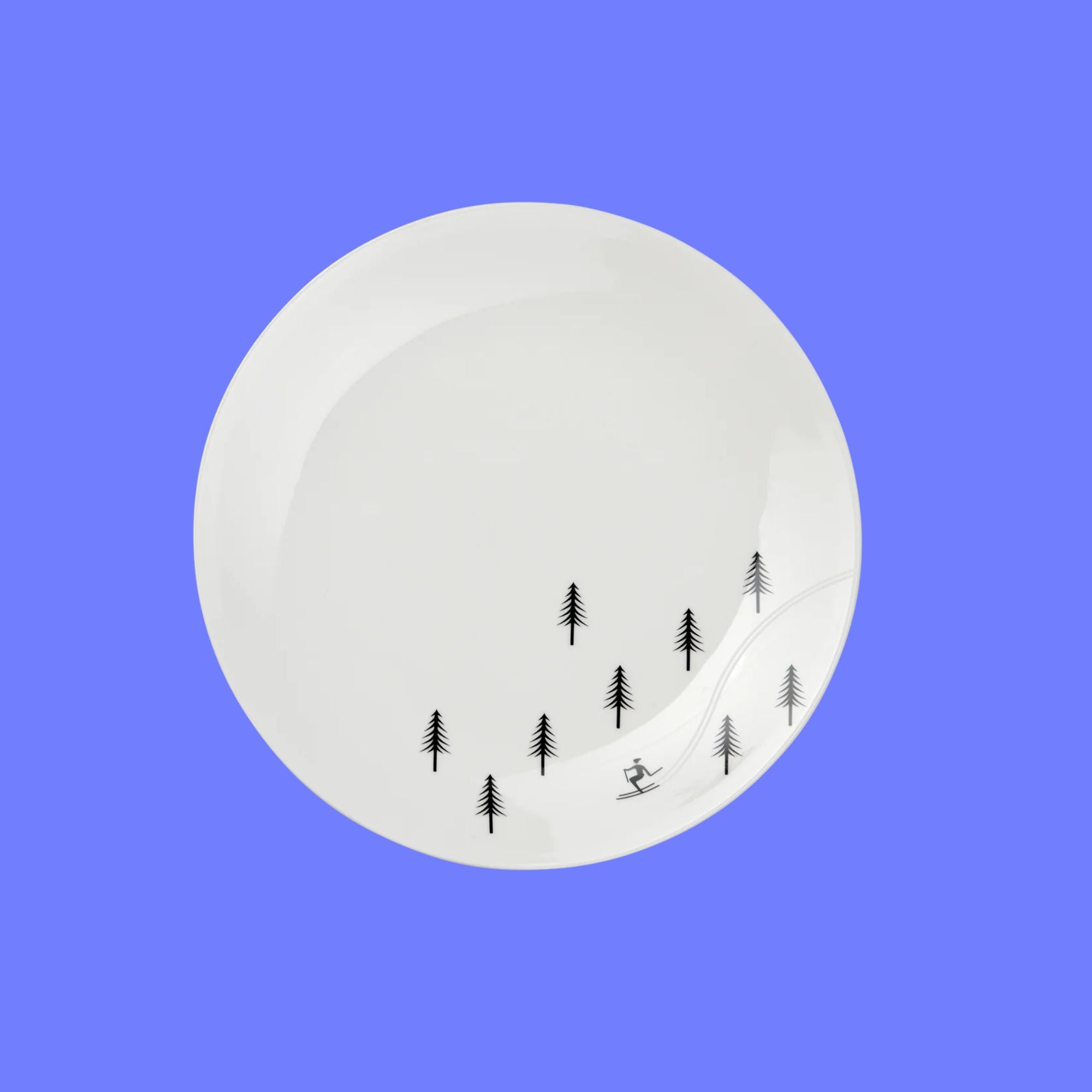 ASA Snow Tracks wit porseleinen ontbijtbordje Skiën