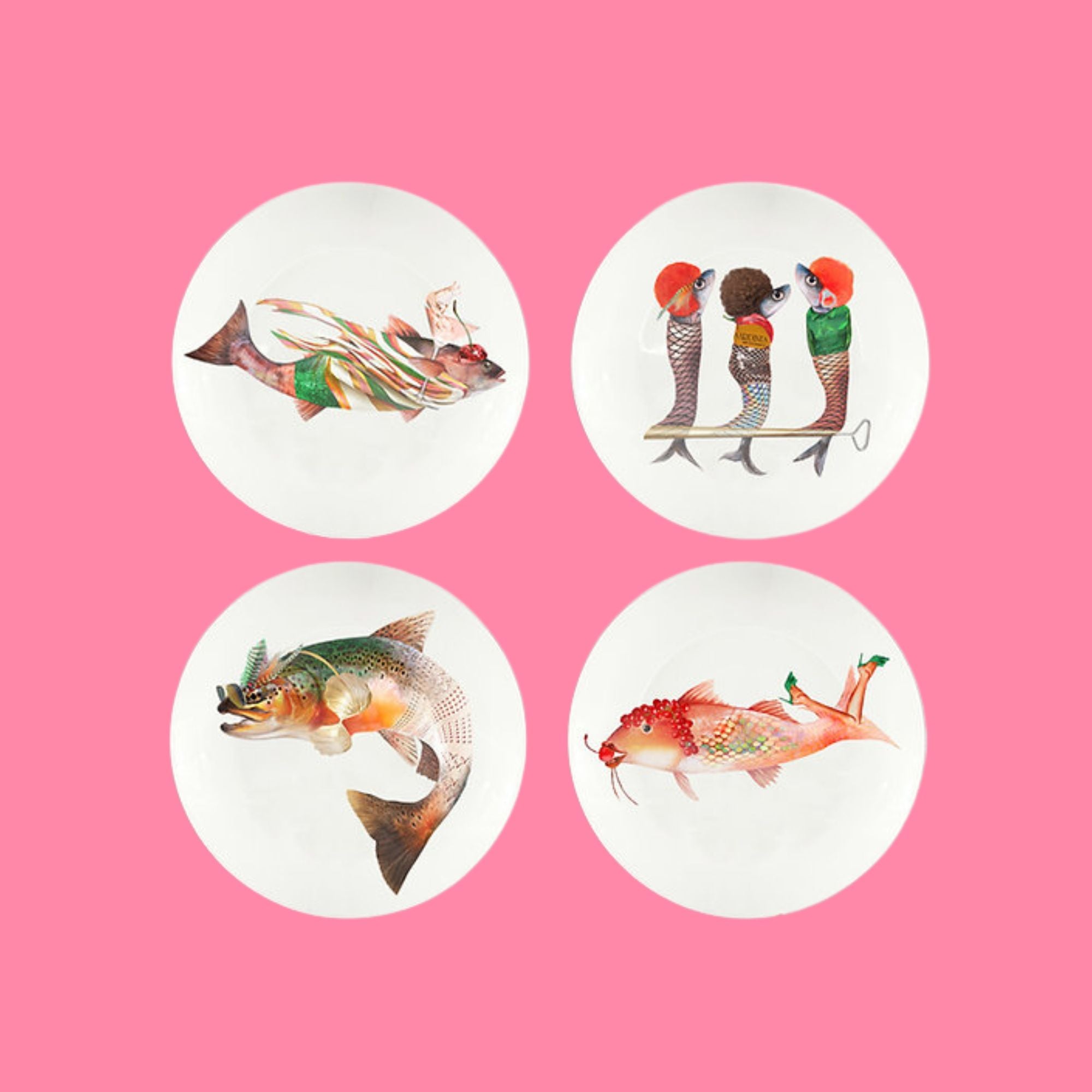 Bordy's set met 4 dinerborden "The Sunset Catch"