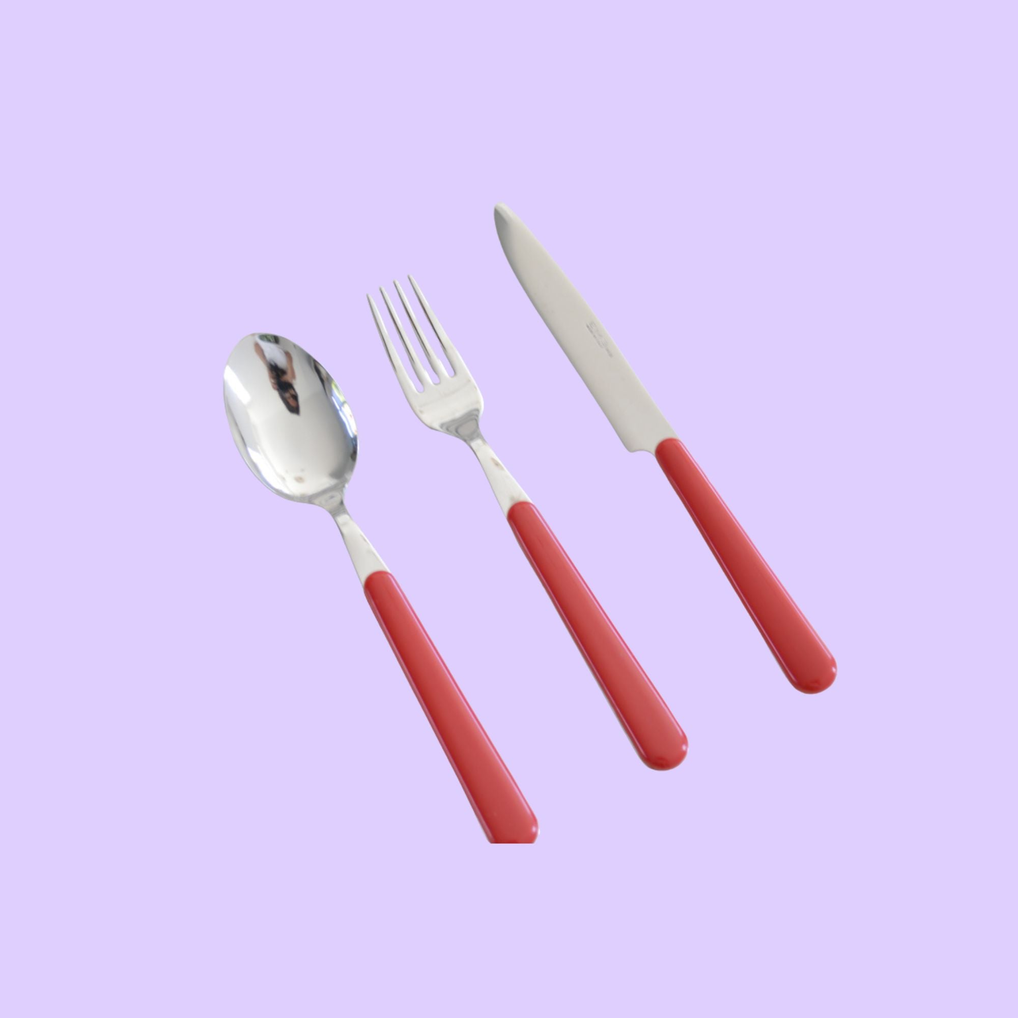 Brio rood ontbijtbestek, set 18-delig (kleurcode 11)