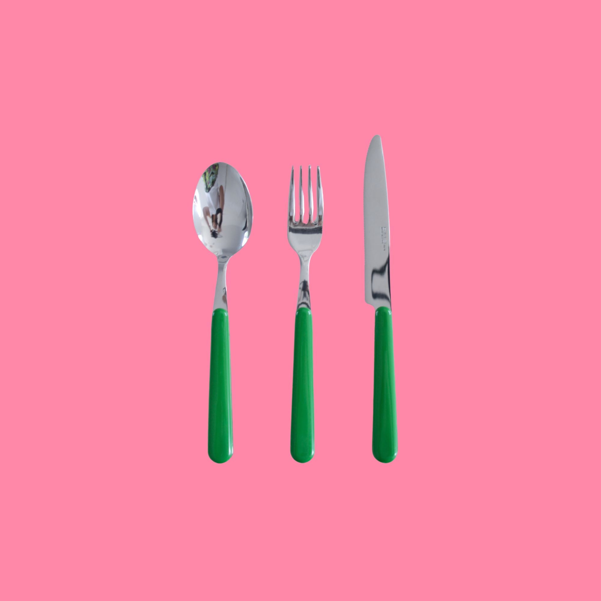 Brio groen ontbijtbestek, set 18 delig (kleurcode 16)