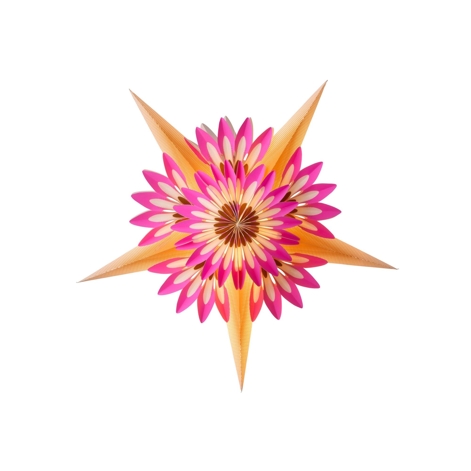 Bungalow KERST papieren ster Aurora Fuchsia - 70 cm doorsnede