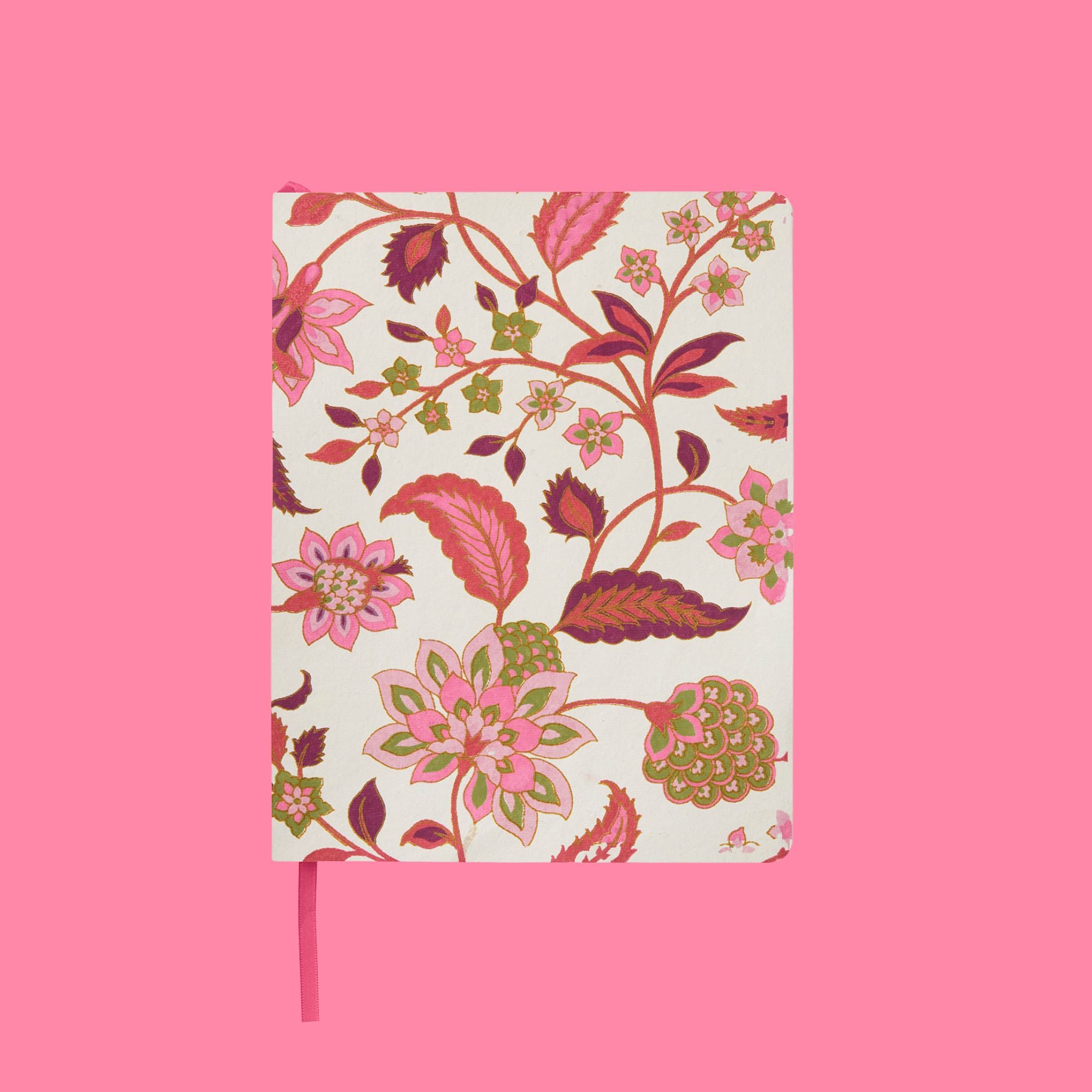 Bungalow notitieboekje Divya Cerise blanco pagina's | 18 x 23cm