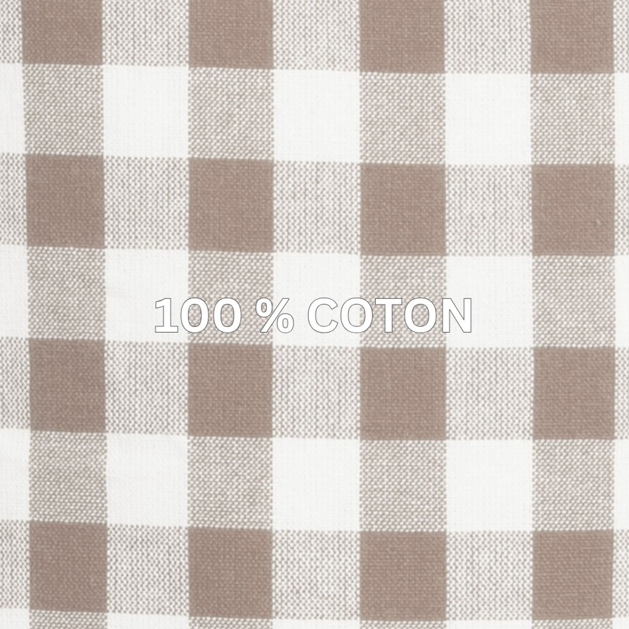 Gingham tafelkleed geruit in 7 kleuren (zwart, blauw, rood, cognac, roze, olijfgroen en taupe) kies uit: 150 x 300 en 150 x 250