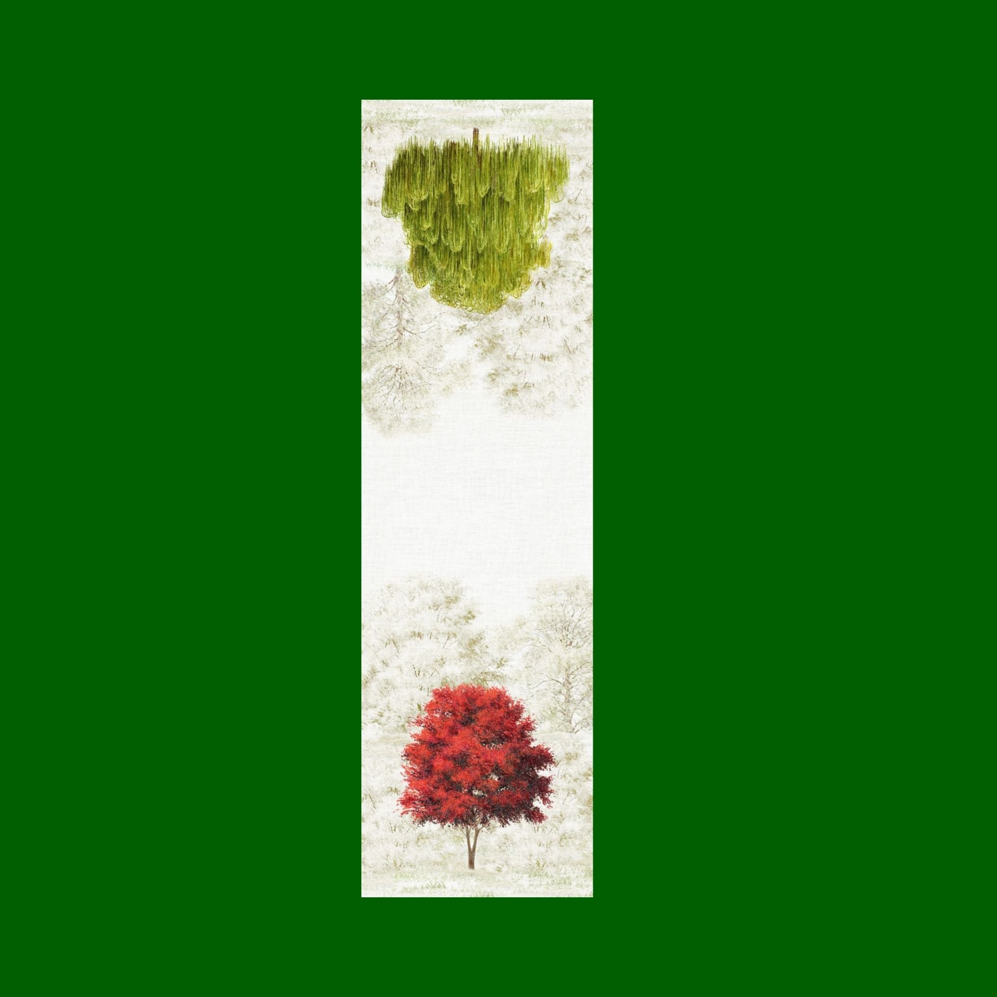 Greeson linen table runner and tablecloths with trees in the rhythm of the seasons, choose your size (copy)