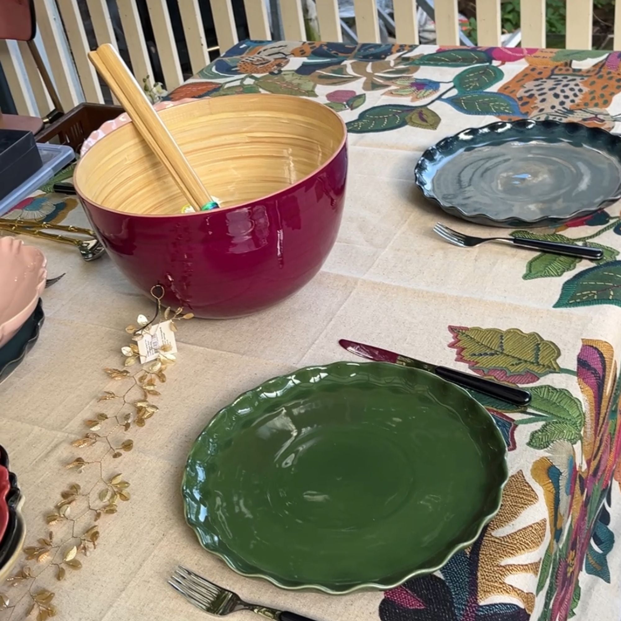 Gresnovo Moove dinerbord met geschubde rand | Ø29 cm x 3,5 cm