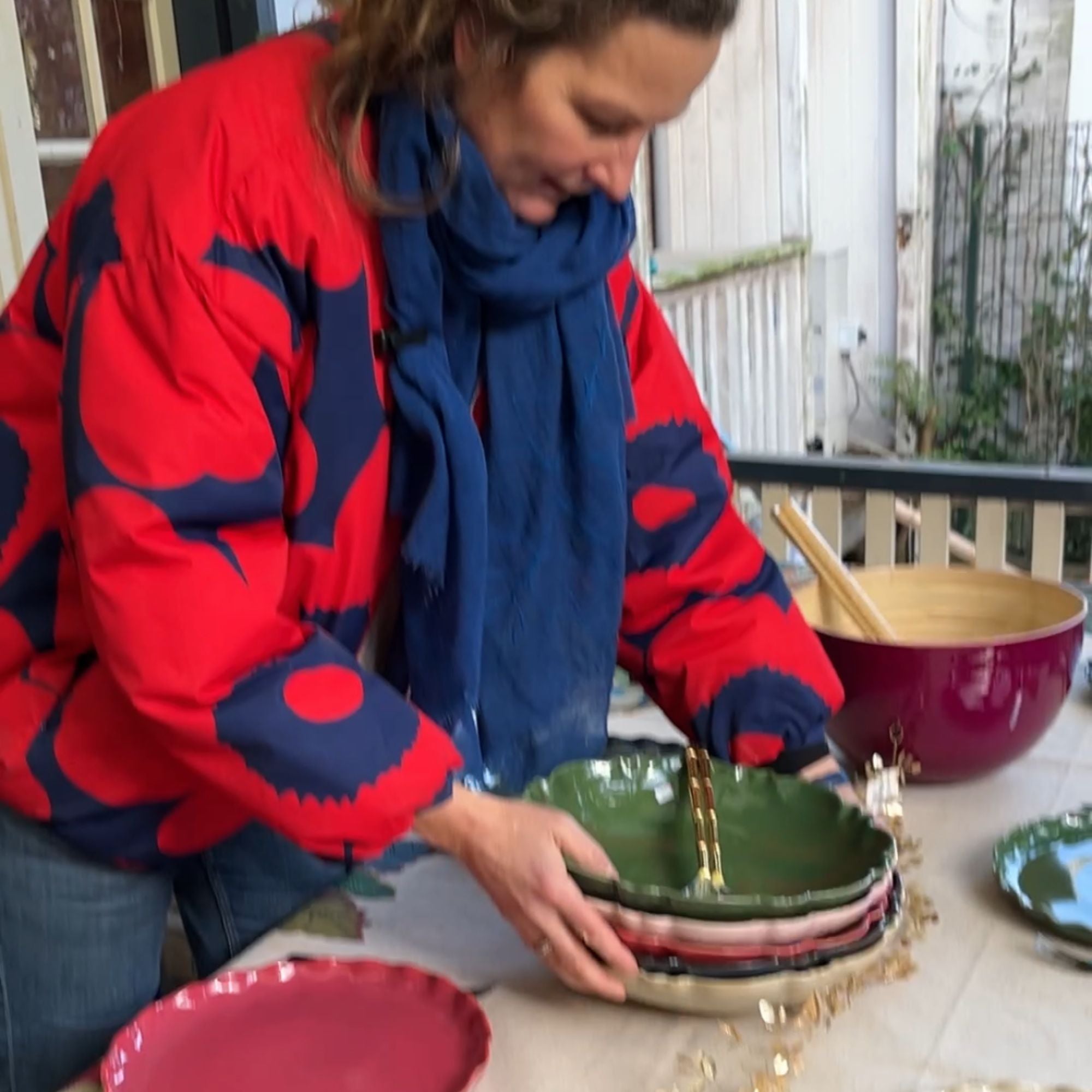 Gresnovo Moove dinerbord met geschubde rand | Ø29 cm x 3,5 cm