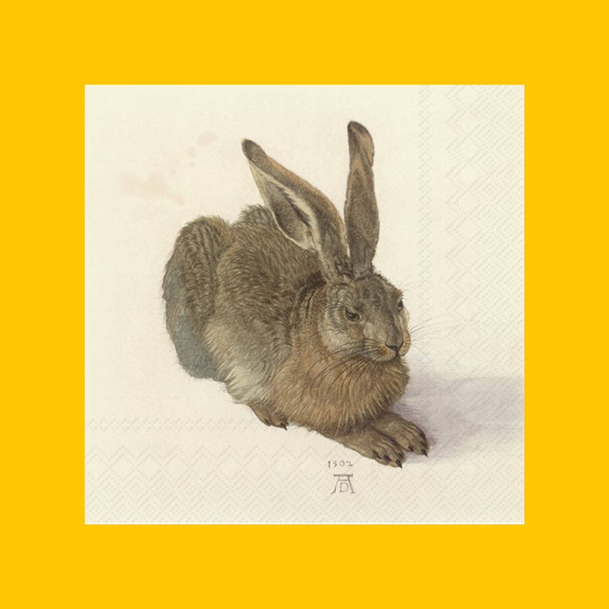 Ihr lunchservetten met de Haas van Albrecht Dürer