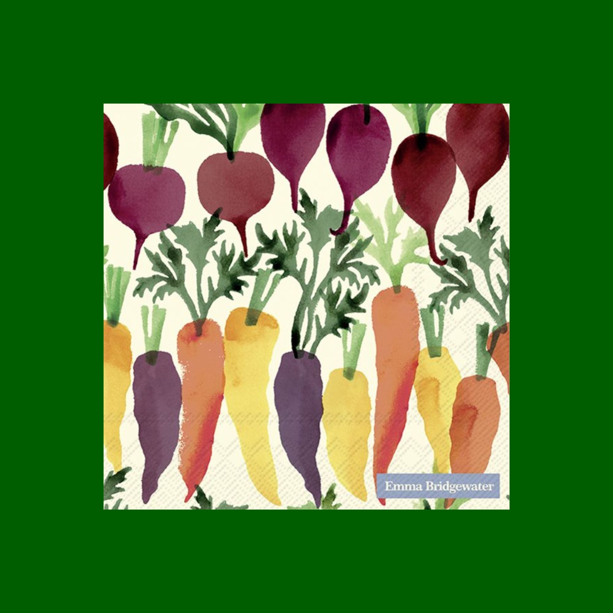 Ihr Emma Bridgewater Sponged Veg lunchservetten met vrolijk gekleurde groente