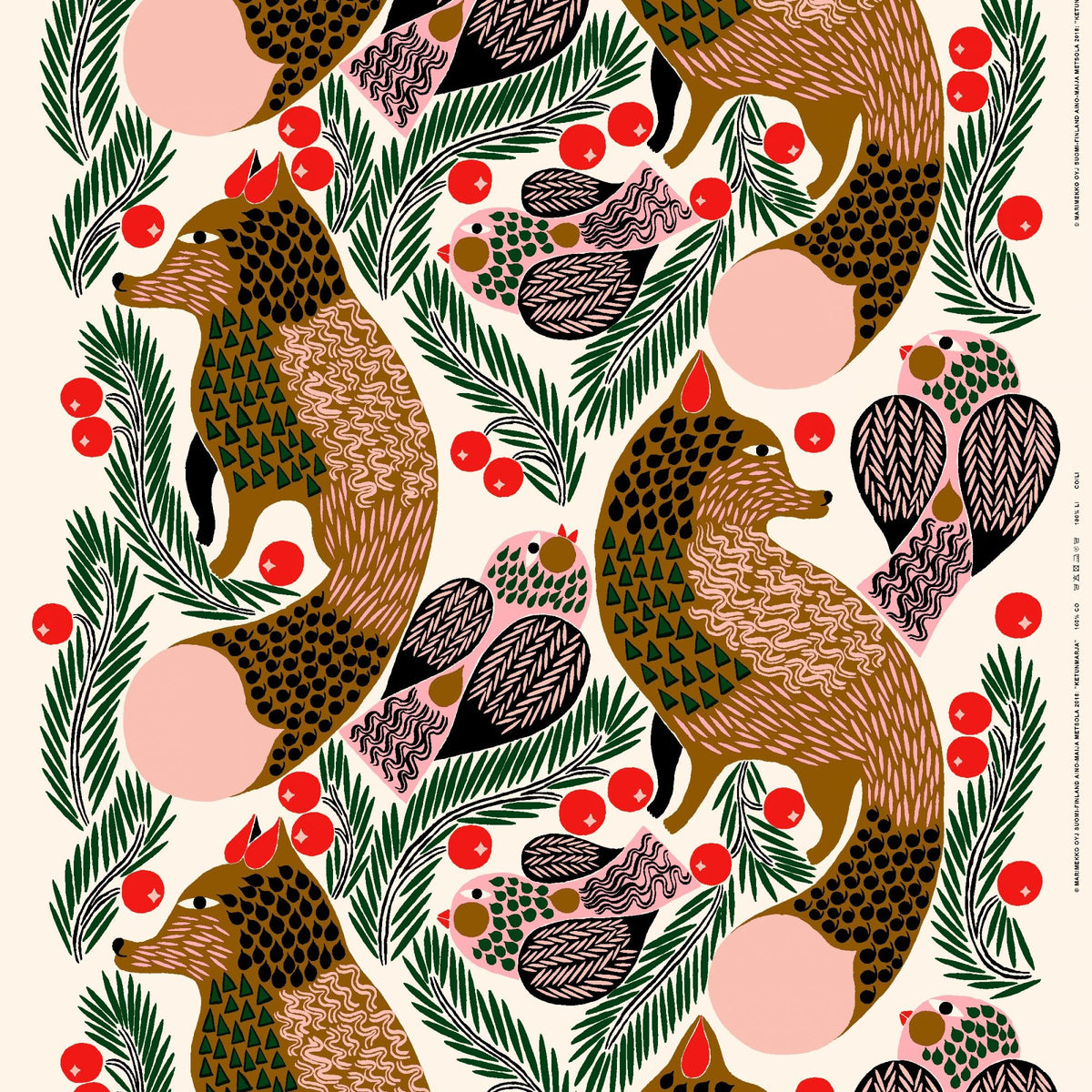 Marimekko Ketunmarja stevige katoenen stof met vosjes ca. 145 breed | per 50 cm