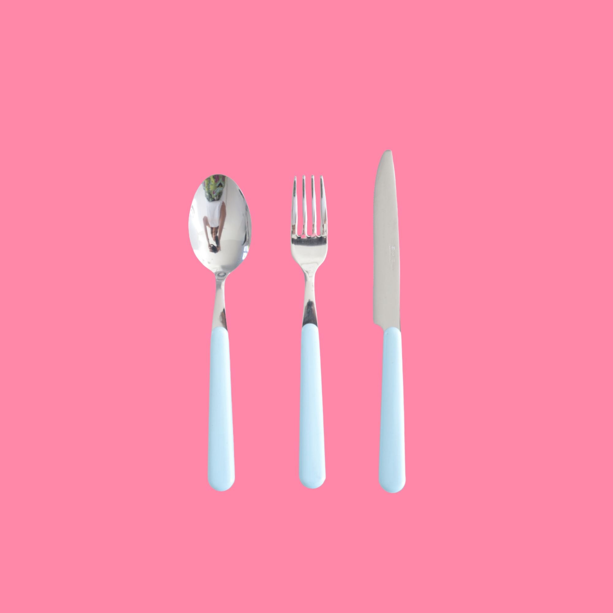 Brio Frühstücksbesteckset in Hellblau, 18-teilig (Farbcode 63)
