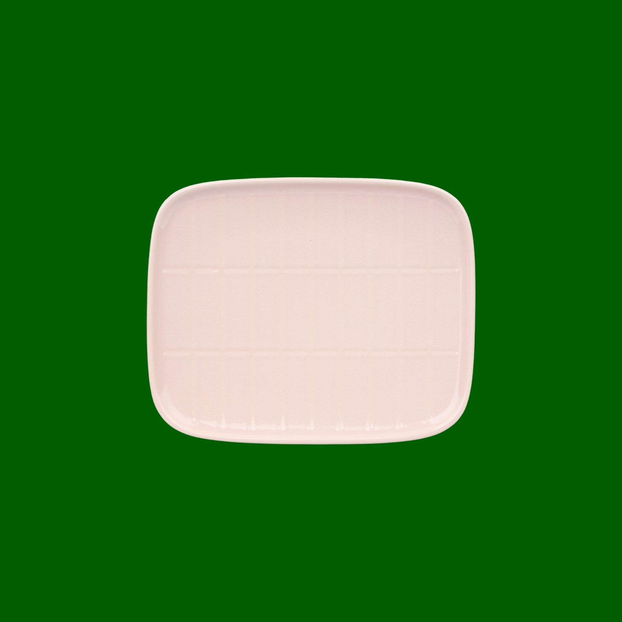 Marimekko lichtroze Tiiliskivi rechthoekig bordje 15x12 cm