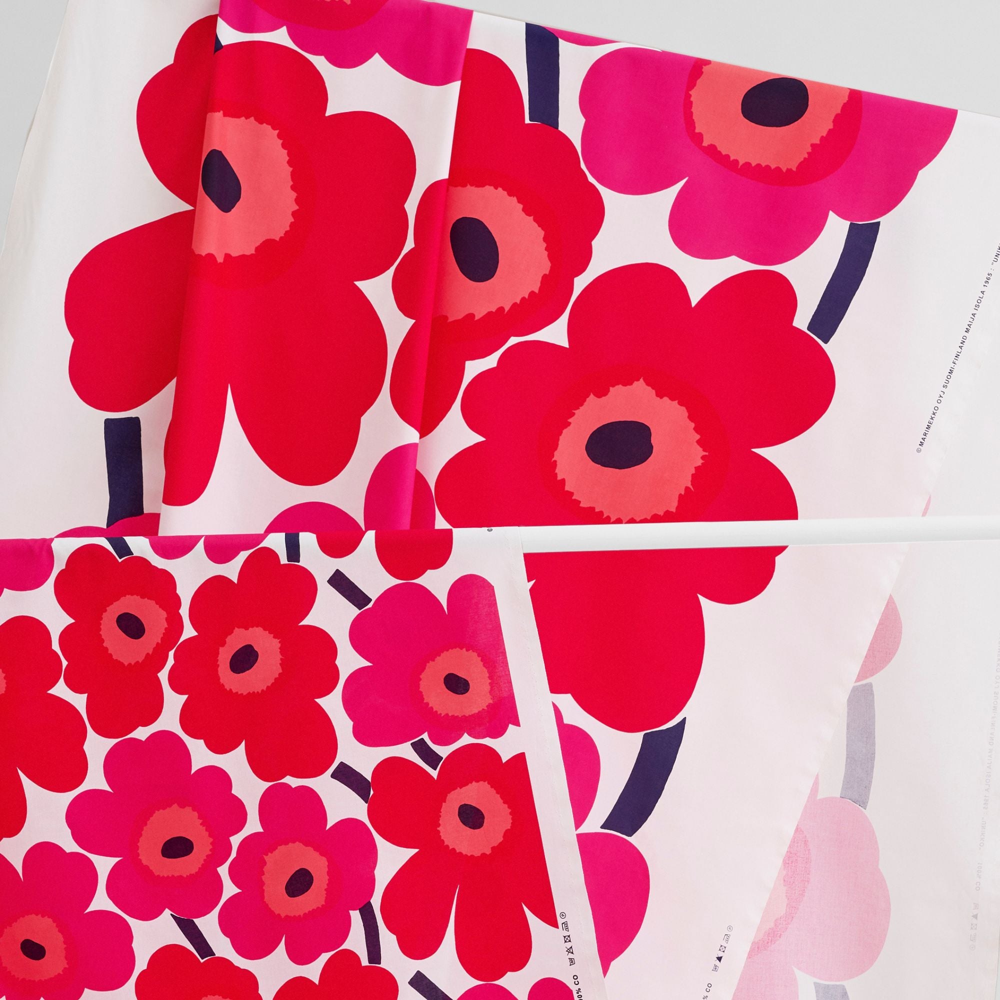 Marimekko Unikko katoen rode grote bloemen | per 50 cm