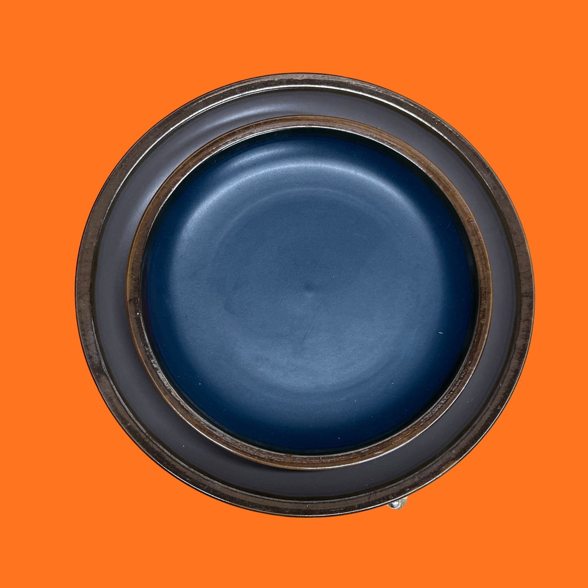 Siaki servies Mat met bronzen rand ontbijtborden Ø20,5 cm. Taupe, donkerblauw of petrol