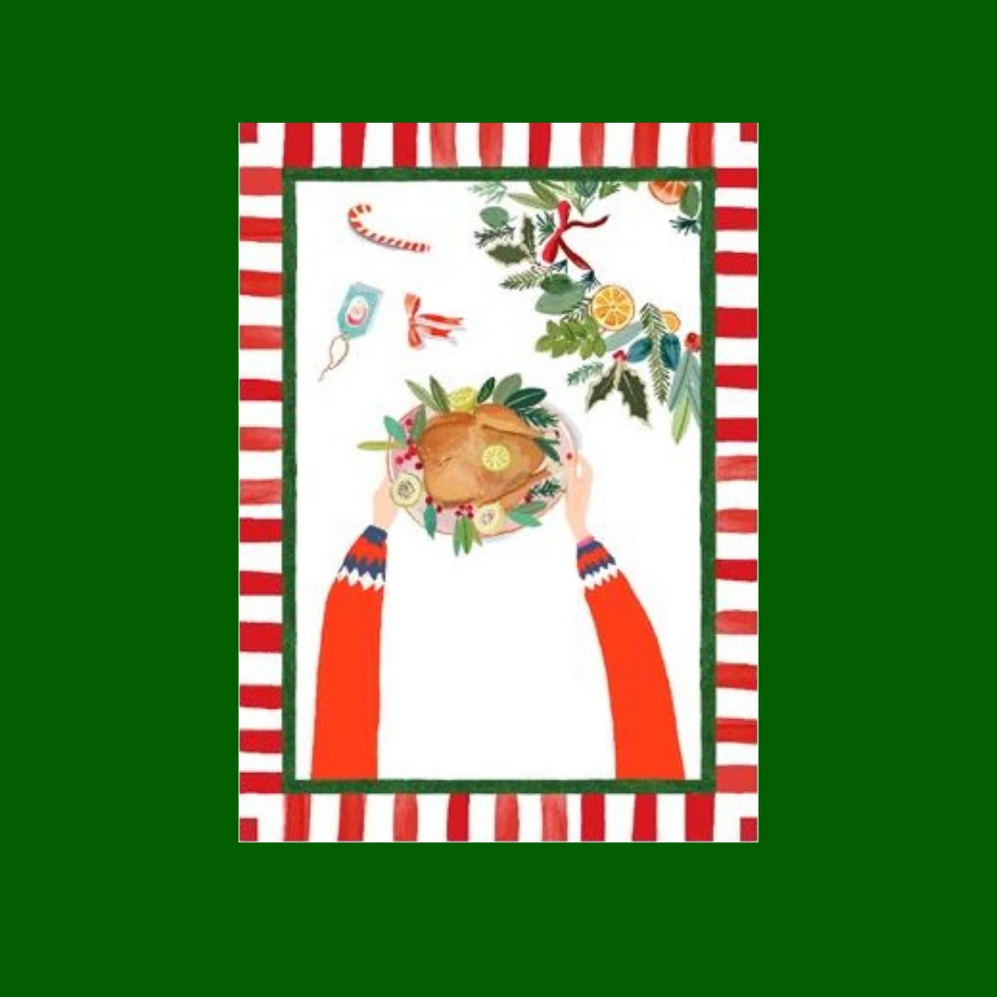 Linnen theedoek Hand on Christmas Tessitura Toscana Telerie | 50 x 70 cm