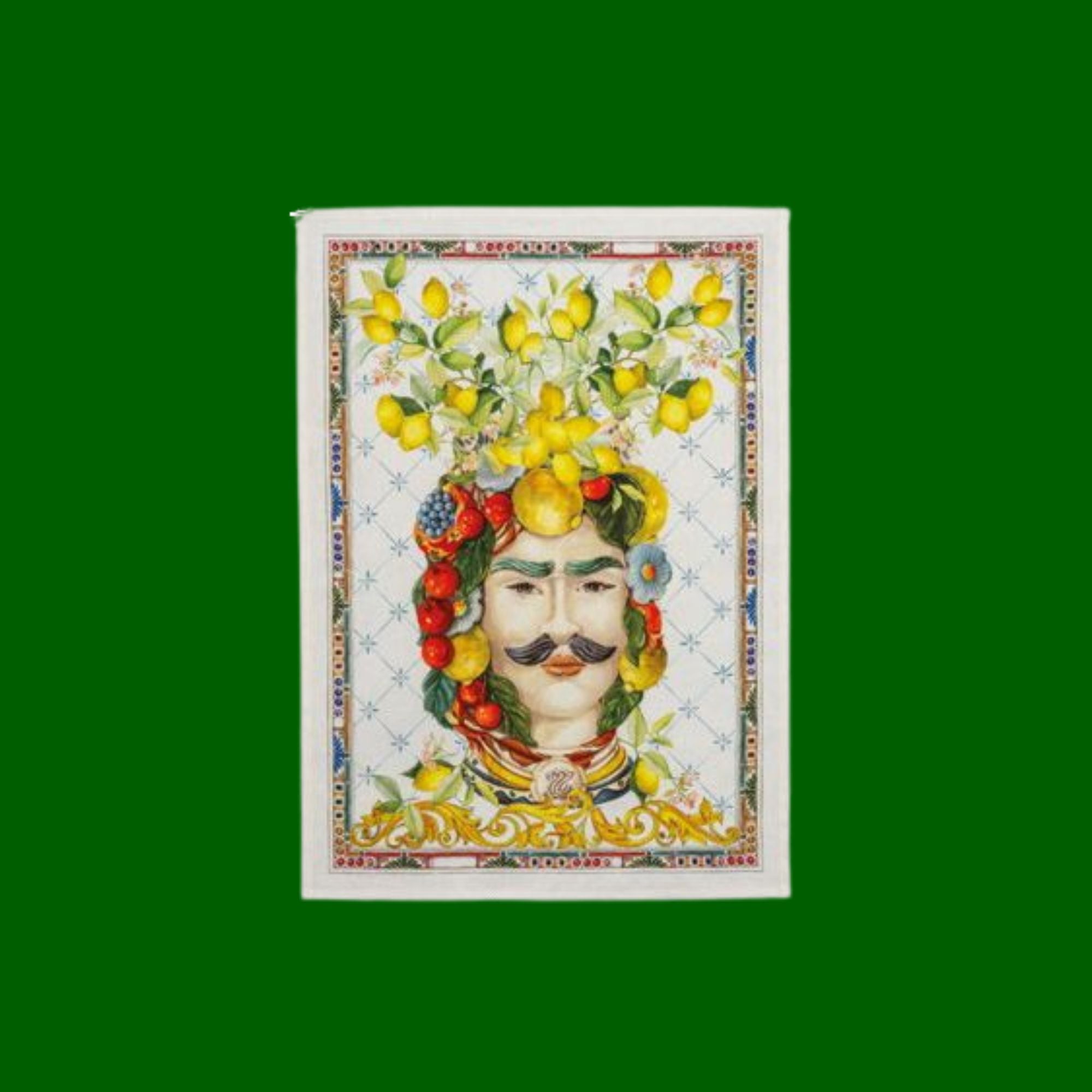 Theedoek Zagara met Testa di Moro dame | 50 x 70 cm