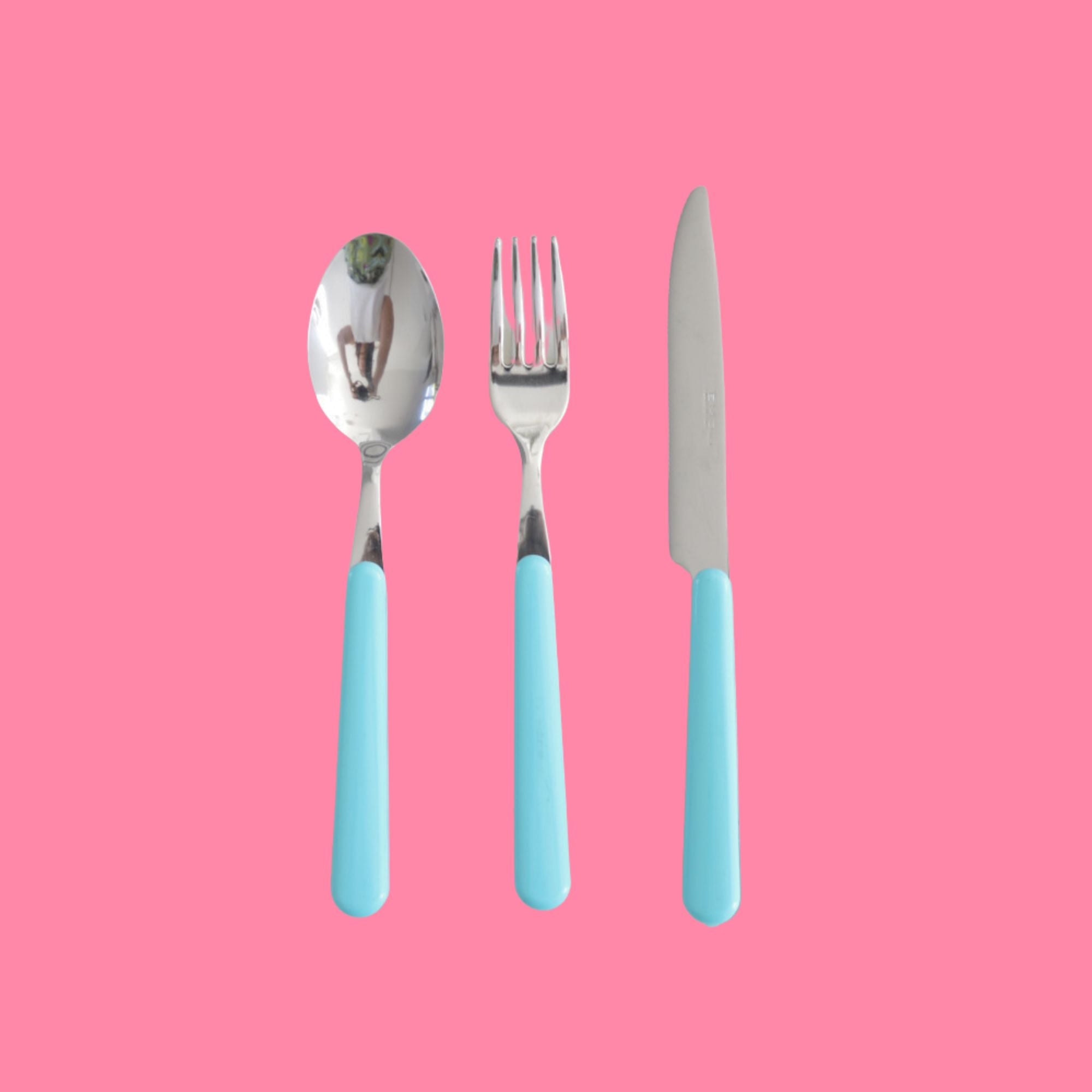 Brio turquoise ontbijtbestek set 18-delig (kleurcode 68)