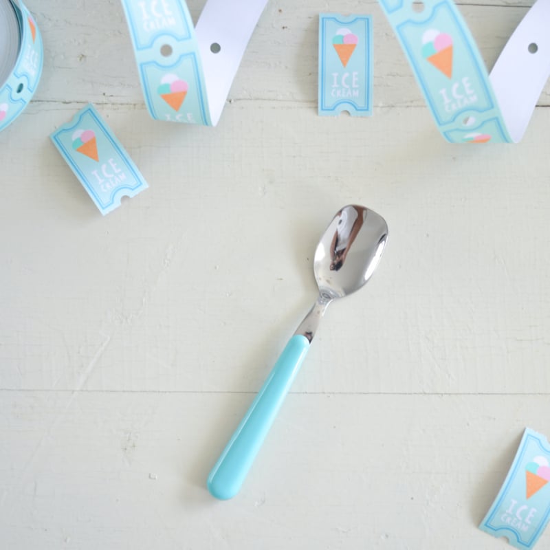 Brio turquoise, ijslepeltje | 14 cm