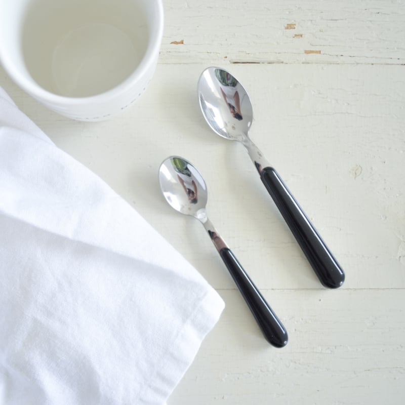 Brio zwart, koffielepel | 14 cm