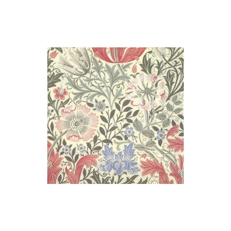 Ihr Compton creme (V&A collectie) papieren lunchservetten 33 x 33 cm, 20 stuks