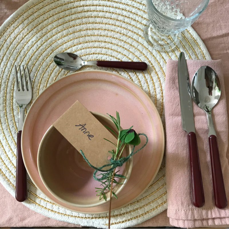 Brio bordeaux, 24-delige bestekset (kleurcode 10)