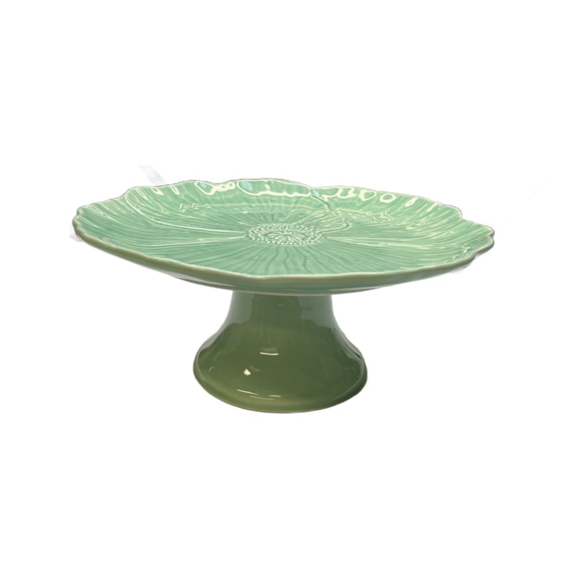 Taartplateau 'bloem' op voet groen