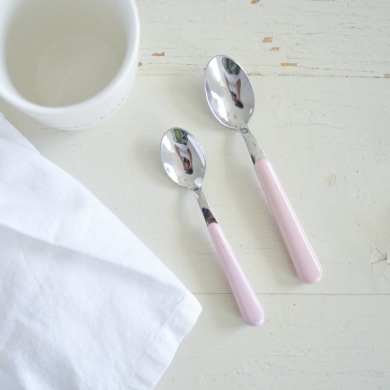 Brio lichtroze, koffielepel | 14 cm