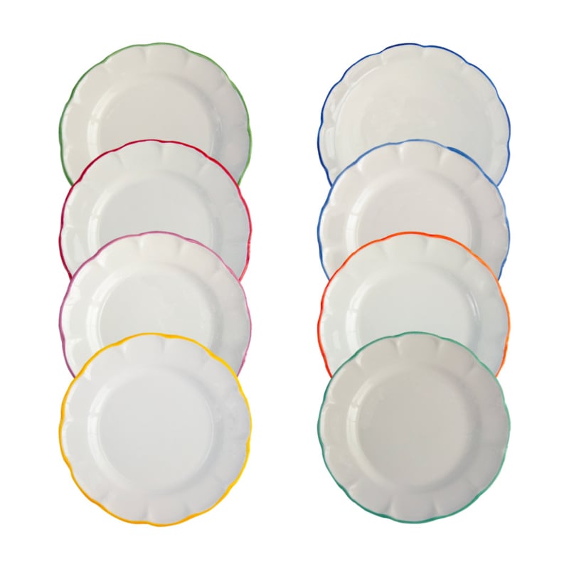 Arcucci Dolce Vita Fil onderbord of groot dinerbord Ø 29 cm met rode of groene rand