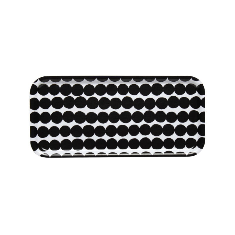 Marimekko Räsymatto längliches Tablett aus Birkenholz 15 x 32 cm