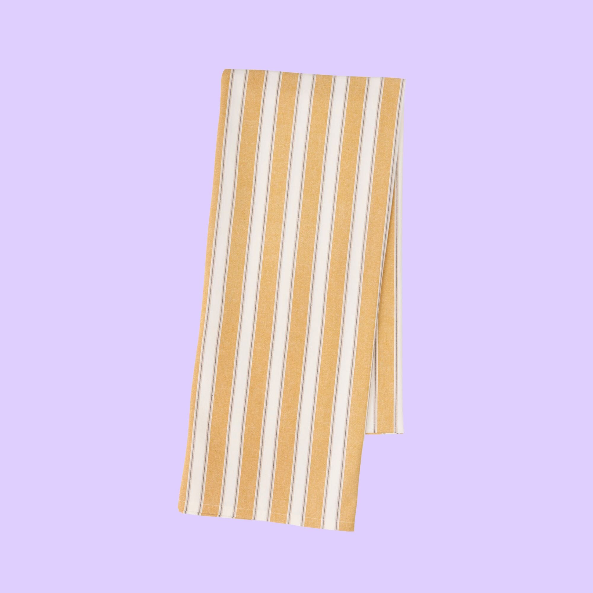 Bungalow geel-wit gestreept tafelkleed Palermo Honey | 160 x 300 cm