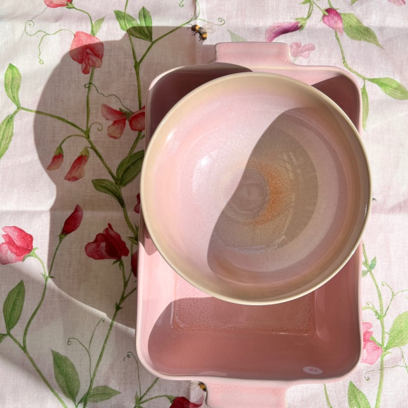 Gresnovo rechthoekige ovenschalen lichtroze (rose fondant) | Klein, Medium, Groot